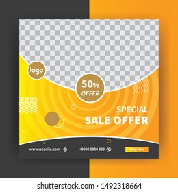 fashion sale social media post design template Bundle Premium Vector