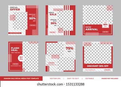 Fashion Sale Social media post template Premium Vector