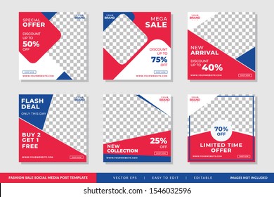 Fashion Sale social media post template Premium Vector