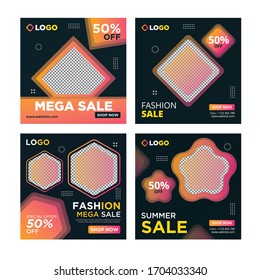 Fashion Sale Social Media Post Design Vector template.