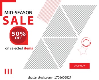 Fashion Sale social media post design template. vector eps 10