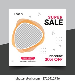 fashion sale social media post design template, Social Media Post fashion Promotion Premium Vector eps 10