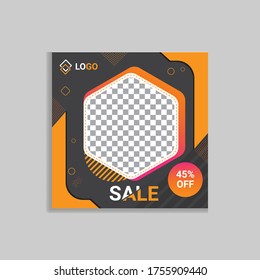 Fashion sale social media post or banner template .