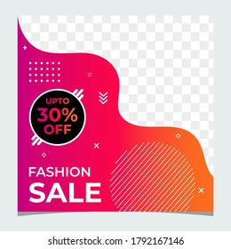 fashion sale social media post design.Slides abstract Unique Editable modern Social Media banner Template.Anyone can use This Design Easily.Promotional web banner for social media.