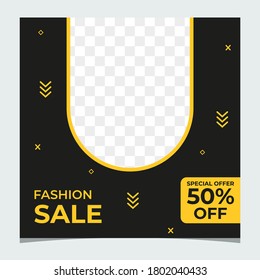 fashion sale social media post design.Slides abstract Unique Editable modern Social Media banner Template.Anyone can use This Design Easily.Promotional web banner for social media.