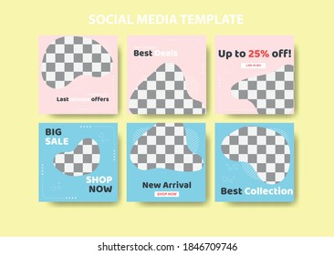 Fashion Sale Social Media Post Template Vector