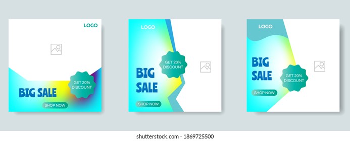 fashion sale social media post design template. web banner vector