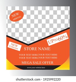 fashion sale social media post design template Bundle Premium Vector.