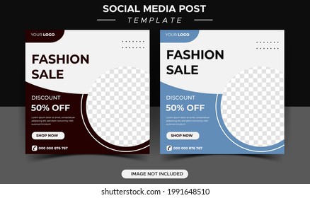 Fashion sale social media post templates