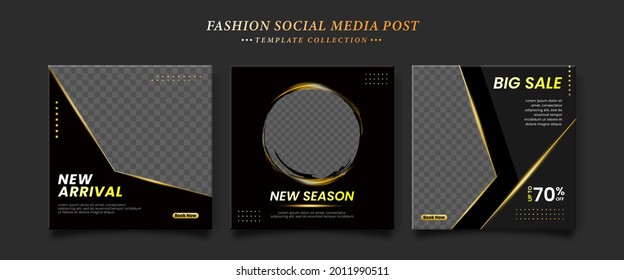 Fashion sale social media post template. Template for corporate, company, online fashion business, advertisement, and business promotion graphic web banner