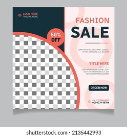 Fashion sale social media post template