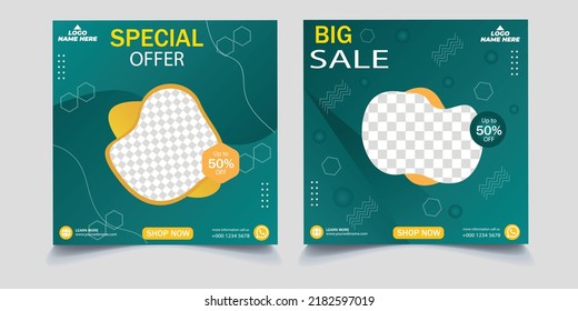 Fashion sale social media post web banner design template. social media post. banner. fashion offer sale web banner design template.