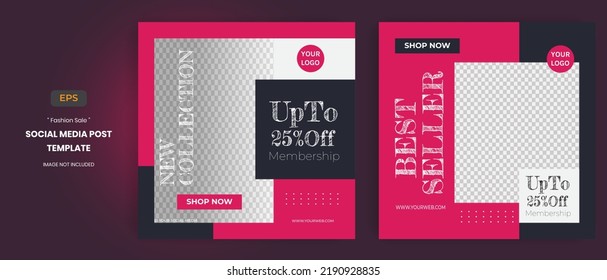 Fashion sale social media Post templates