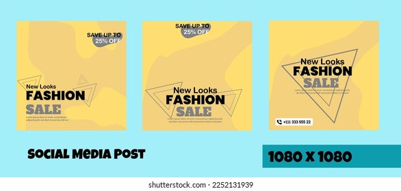 Fashion sale social media post templates