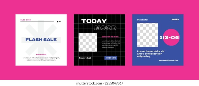 Fashion sale social media post template with street concept