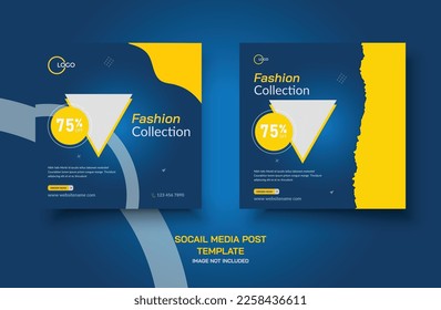 Fashion sale social media post design template, Social Media banner design template 