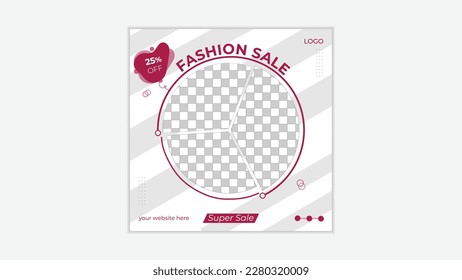 Fashion Sale social media post design and web banner template.
