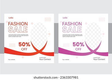 Fashion sale Social Media Post template.