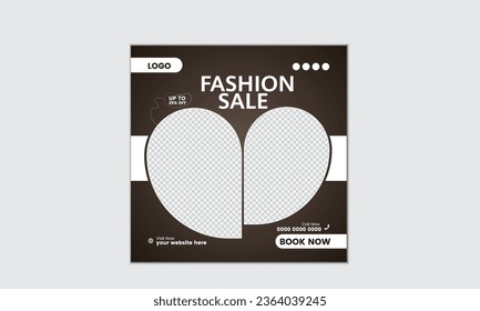 Fashion sale social media post and web banner template