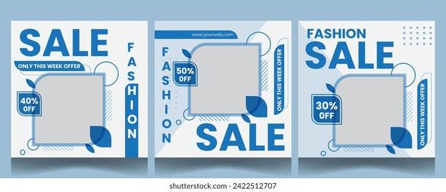 fashion sale social media post design template