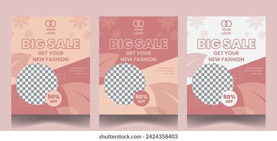 fashion sale social media post design template