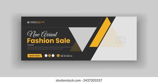 fashion sale social media post cover banner design template. fashion sale cover photo design. fashion sale web banner