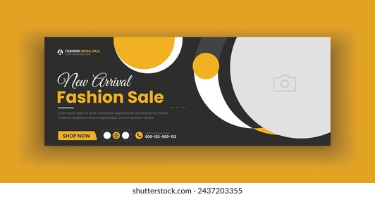 fashion sale social media post cover banner design template. fashion sale cover photo design. fashion sale web banner