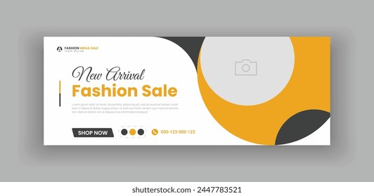 fashion sale social media post cover banner design template. fashion sale cover photo design. fashion sale web banner