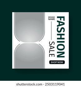 Fashion Sale Social Media Post Template. Fully Editable Instagram and Facebook Square Post Frame Puzzle Organic Sale Poster. Urban fashion social media post template.