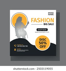 Fashion Sale Social Media Post Template. Fully Editable Instagram and Facebook Square Post Frame Puzzle Organic Sale Poster. Urban fashion social media post template.