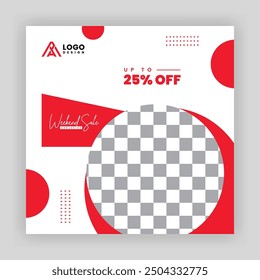 Fashion Sale Social Media Post Template. Fully Editable Instagram and Facebook Square Post Frame Puzzle Organic Sale Poster. Urban fashion social media post template.