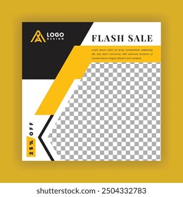 Fashion Sale Social Media Post Template. Fully Editable Instagram and Facebook Square Post Frame Puzzle Organic Sale Poster. Urban fashion social media post template.