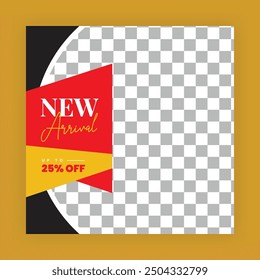 Fashion Sale Social Media Post Template. Fully Editable Instagram and Facebook Square Post Frame Puzzle Organic Sale Poster. Urban fashion social media post template.