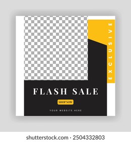 Fashion Sale Social Media Post Template. Fully Editable Instagram and Facebook Square Post Frame Puzzle Organic Sale Poster. Urban fashion social media post template.