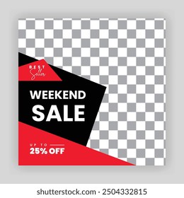 Fashion Sale Social Media Post Template. Fully Editable Instagram and Facebook Square Post Frame Puzzle Organic Sale Poster. Urban fashion social media post template.