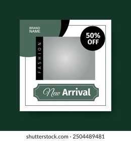 Fashion Sale Social Media Post Template. Fully Editable Instagram and Facebook Square Post Frame Puzzle Organic Sale Poster. Urban fashion social media post template.