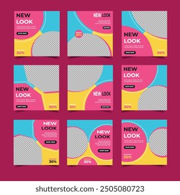 Fashion sale social media post and Instagram design template