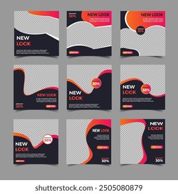 Fashion sale social media post and Instagram design template