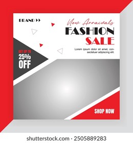 Fashion Sale Social Media Post Template. Fully Editable Instagram and Facebook Square Sale Poster. Urban fashion social media post template.