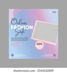  fashion sale social media post and web banner template
