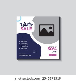 Fashion sale social media post design or Instagram post template