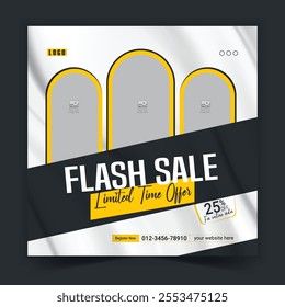 Fashion sale social media post template. Social media post template.