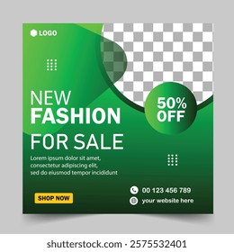 Fashion sale social media post web banner design template. social media post. banner. fashion offer sale web banner design template.