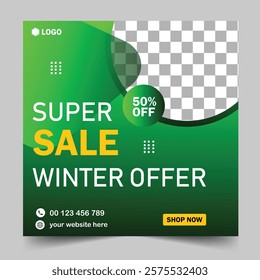 Fashion sale social media post web banner design template. social media post. banner. fashion offer sale web banner design template.