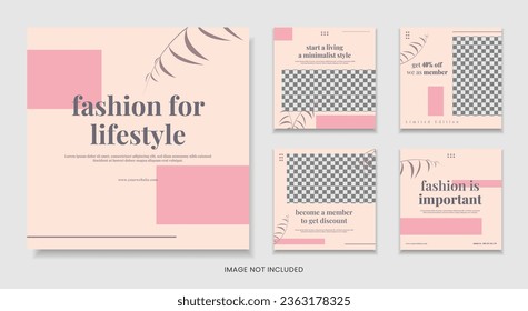 Fashion sale for social media posts or square banner template