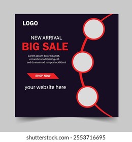 Fashion sale social media promotion banner