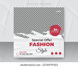 Fashion sale social media template banner blog fashion sale promotion. fully editable timeline cover square post frame puzzle organic sale poster background