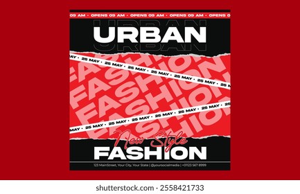 Fashion Sale Socials Media. Element for graphic design - ad, poster, flyer, tag, coupon, card. Vector illustration.