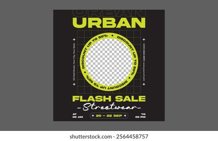 Fashion Sale Socials Media. Vector illustration. Poster, Banner, Flyer, Template. Social Media Post.