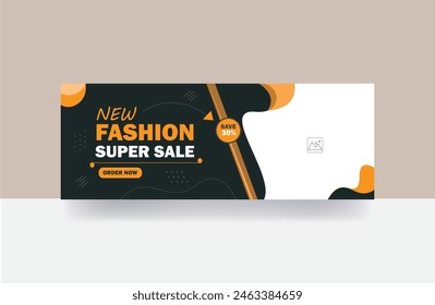 Fashion sale special banner Facebook cover promotion background template